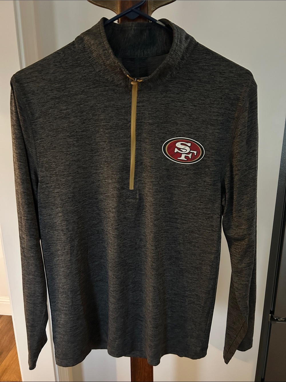 Majestic NFL San Francisco 49ers Cool Base 1/4 Zip Pullover Mens Size S